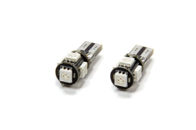 Picture of T10 5 LED SMD Bulbs Pair Amber