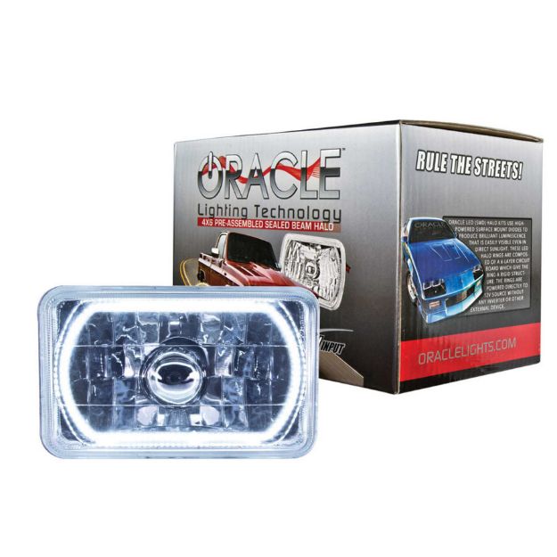 Picture of 4x6in Sealed Beam Head Light w/Halo White